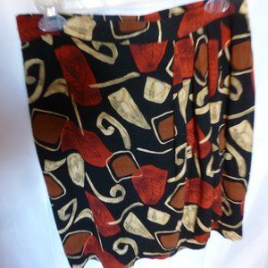 Vintage 100% Rayon skirt w/ double layer on front